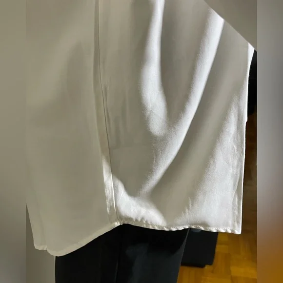 Sz XS-S Ardene women’s Oversized Shirt Ardene Classic White Longsleeve pleated - Picture 12 of 16